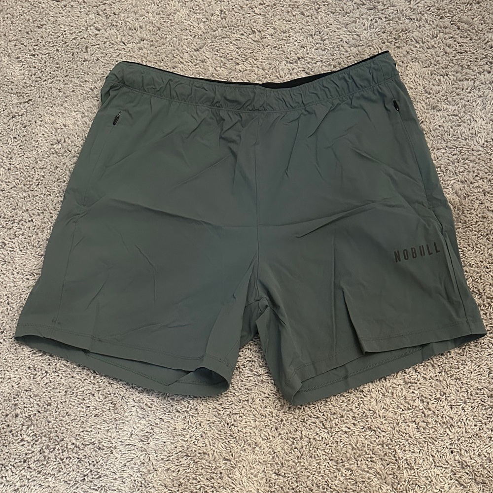 NOBULL Men's Teal Ripstop 6” Training Shorts